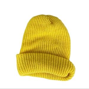 yellow beanie